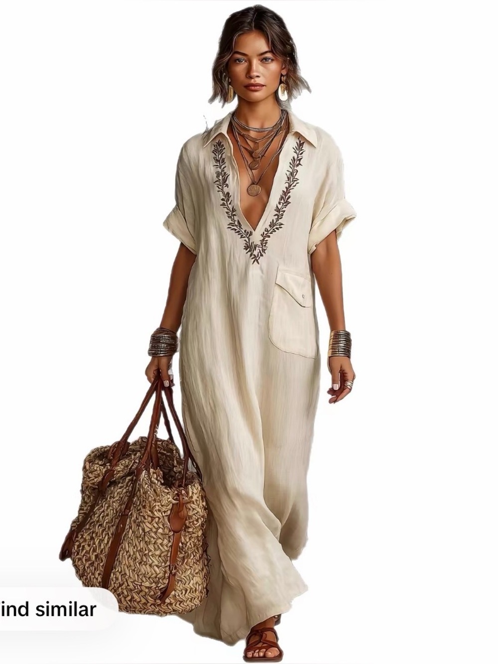 Boho Embroidered Dress